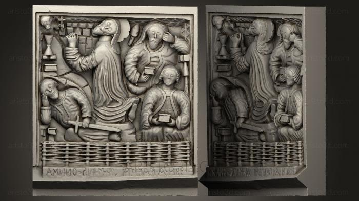 High reliefs and bas-reliefs, historical and religious (GRLFH_0127) 3D model for CNC machine